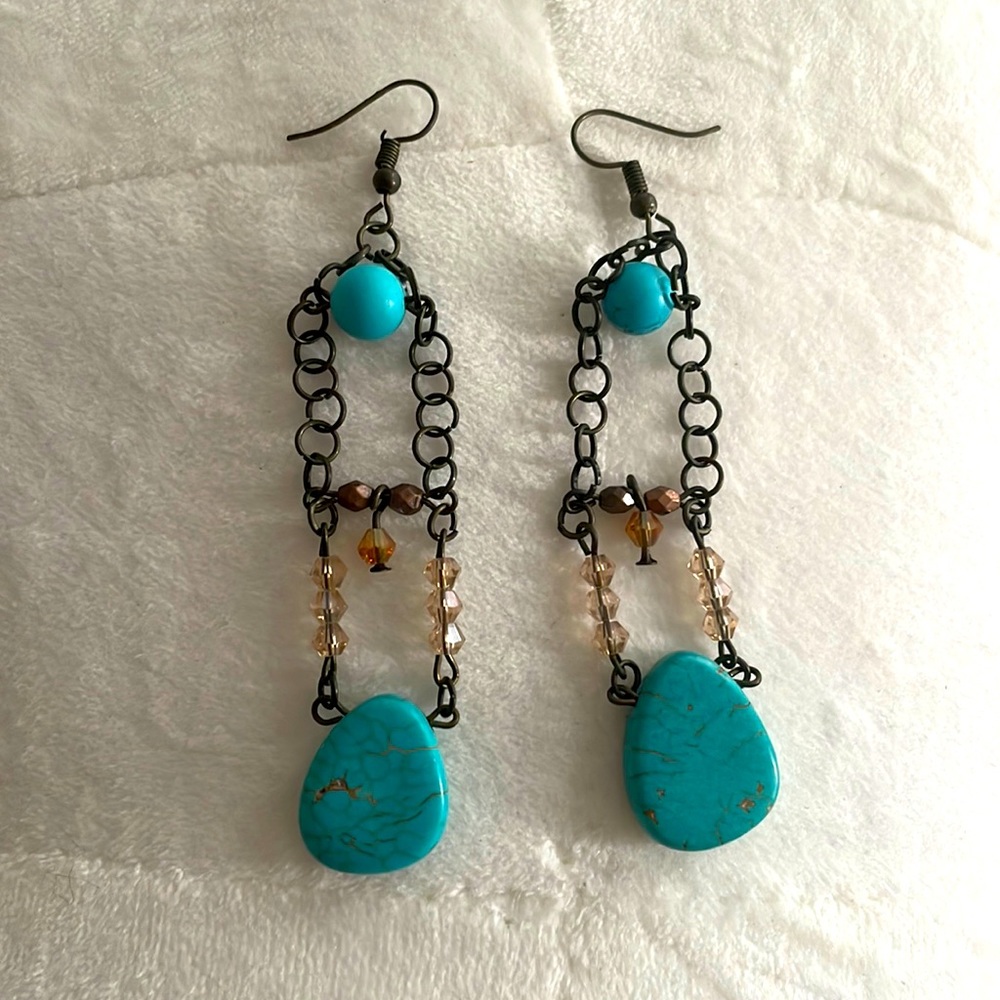 Real turquoise earrings